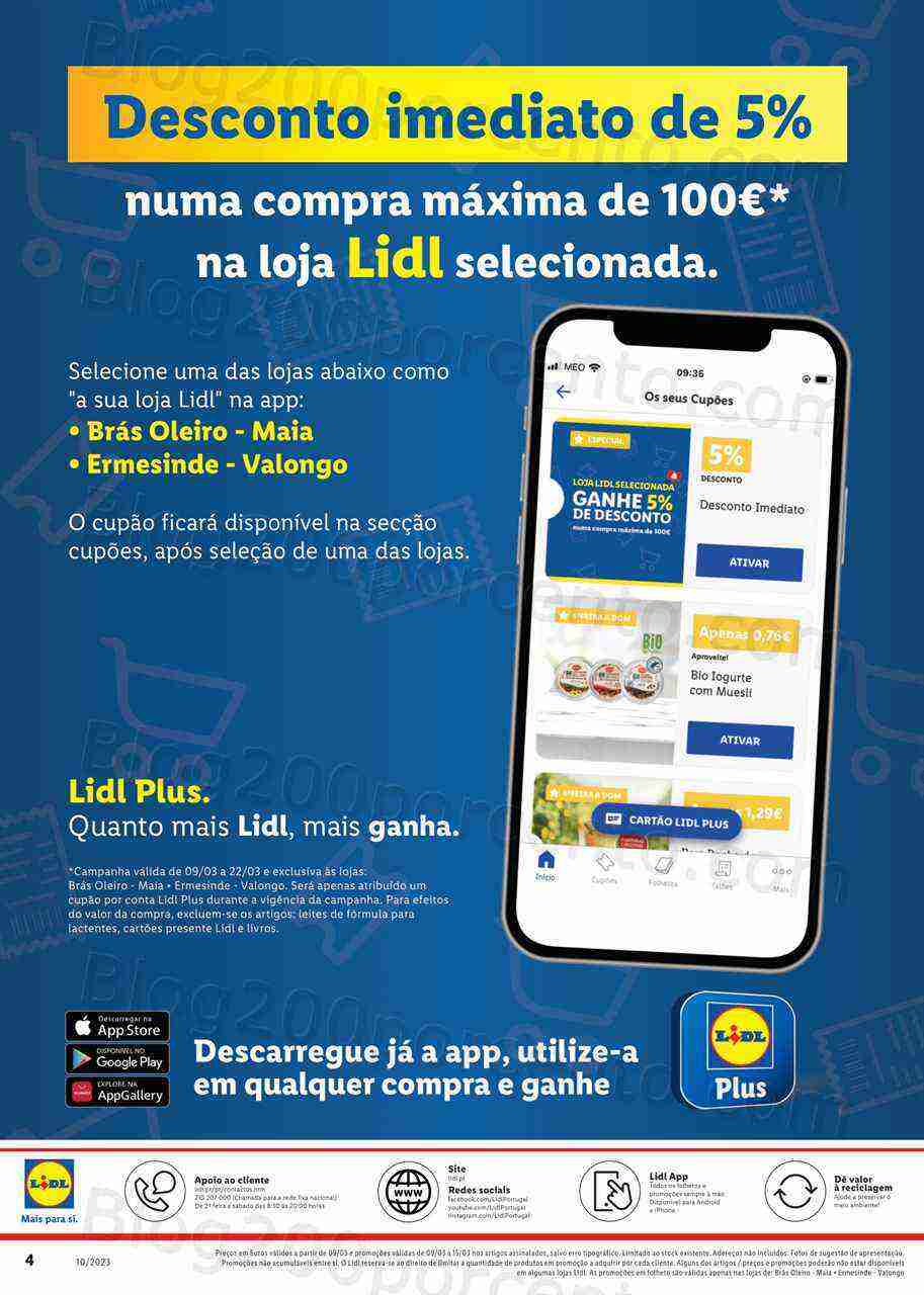 Antevisão Folheto LIDL Bazar Extra Valongo Promoções de 9 a 15 março