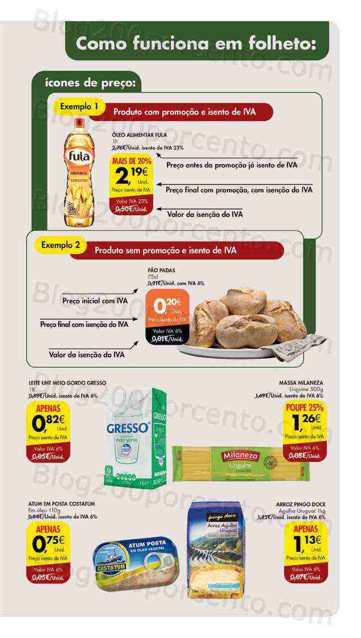 Antevisão Folheto PINGO DOCE Isenção Iva Promoções de 18 a 24 abril