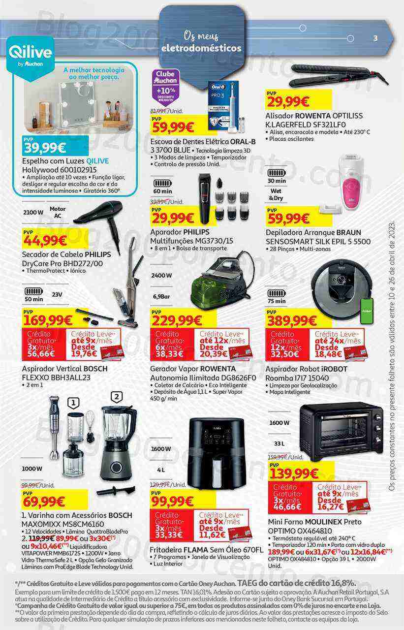 Antevisão Folheto AUCHAN Tecnologia Promoções de 10 a 26 abril