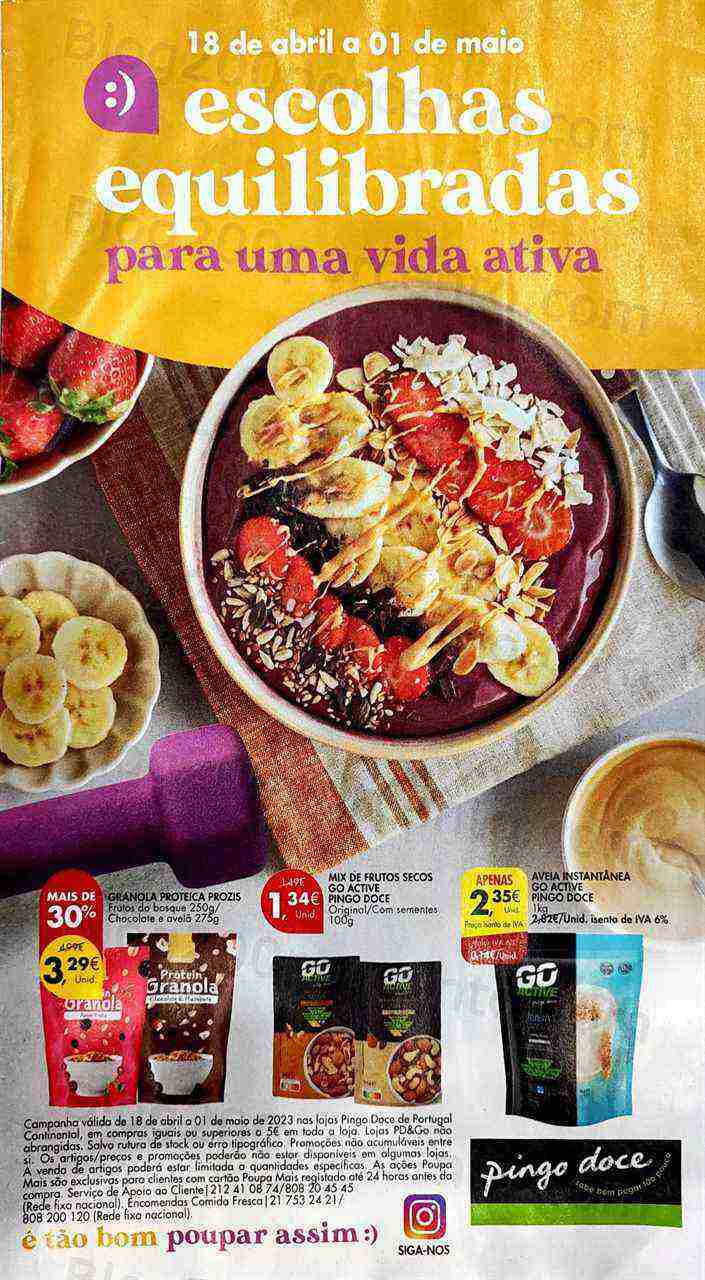 Antevisão Folheto PINGO DOCE Escolhas Equilibradas Promoções de 18 abril a 1 maio