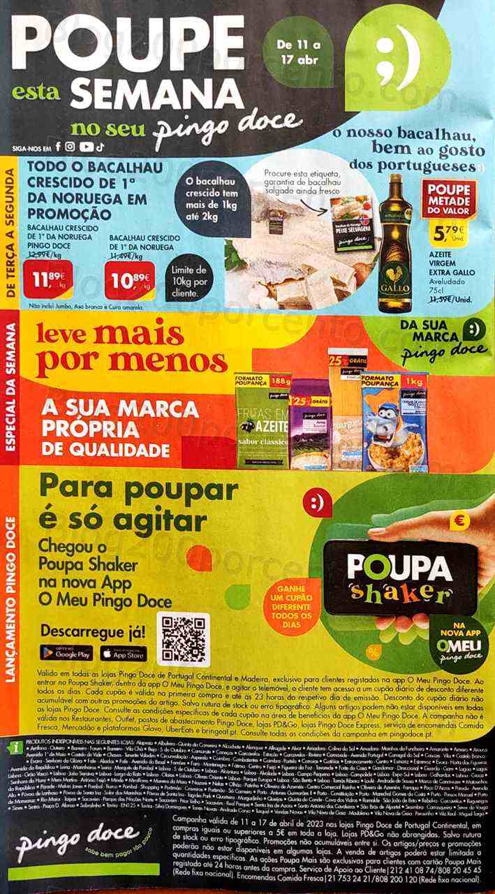 Antevisão Folheto PINGO DOCE Promoções de 11 a 17 abril