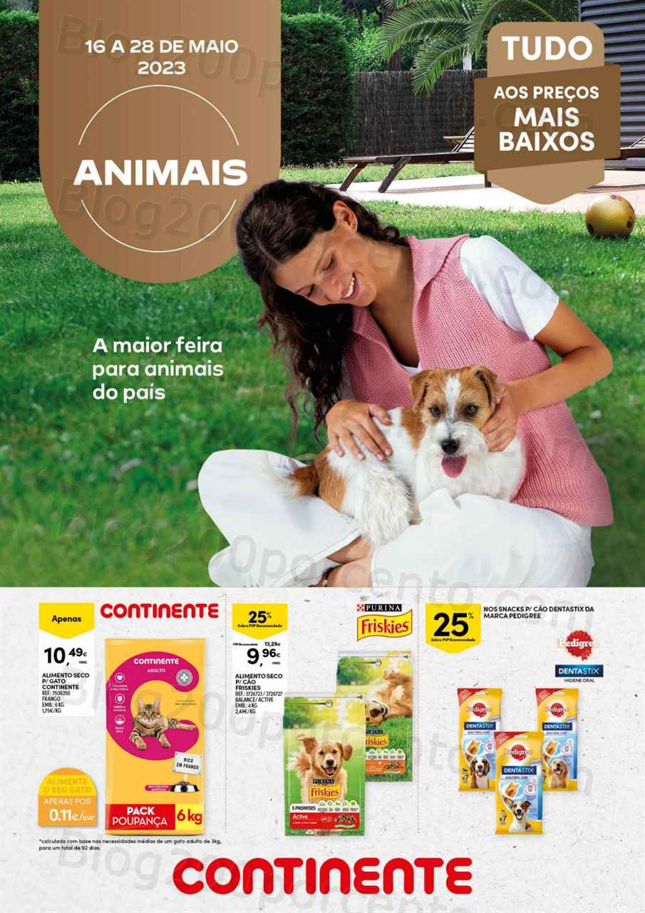 Antevisão Folheto CONTINENTE Especial Pets Promoções de 16 a 28 maio