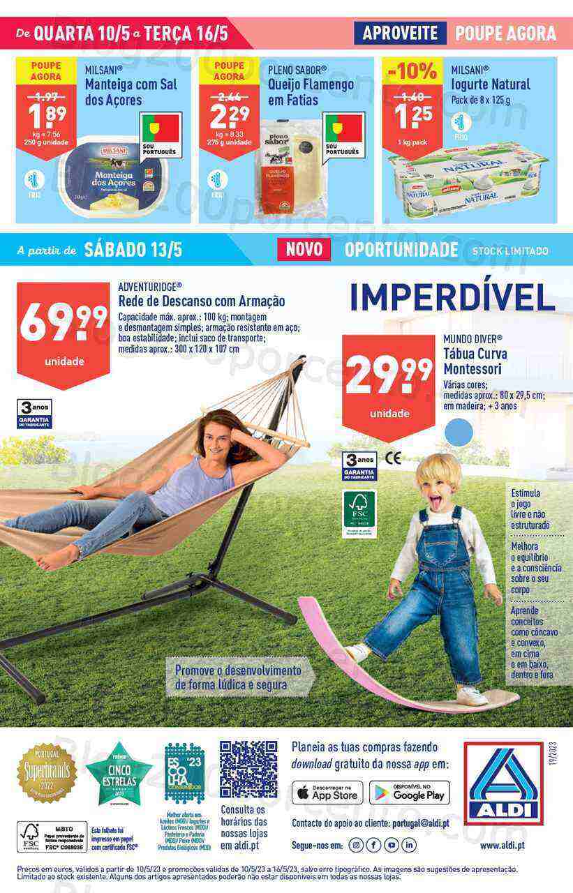 Aniversário Folheto ALDI Promoções de 10 a 16 maio