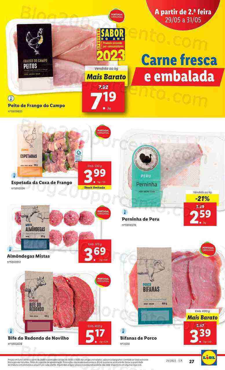 Antevisão Folheto LIDL Supermercado Promoções de 29 a 31 maio
