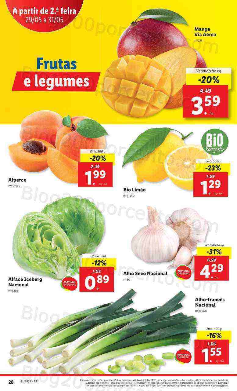 Antevisão Folheto LIDL Supermercado Promoções de 29 a 31 maio
