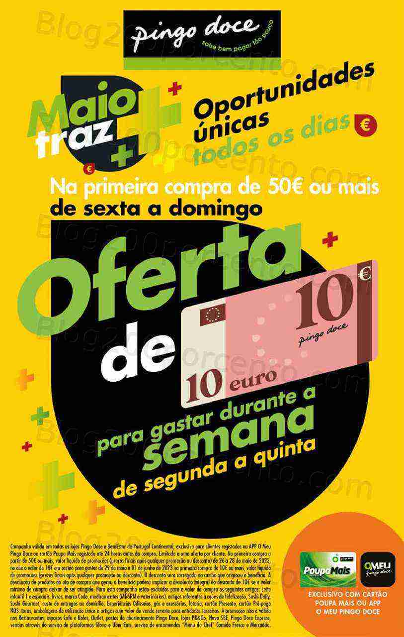 Antevisão Folheto PINGO DOCE Promoções Fim de Semana - 26 a 29 maio