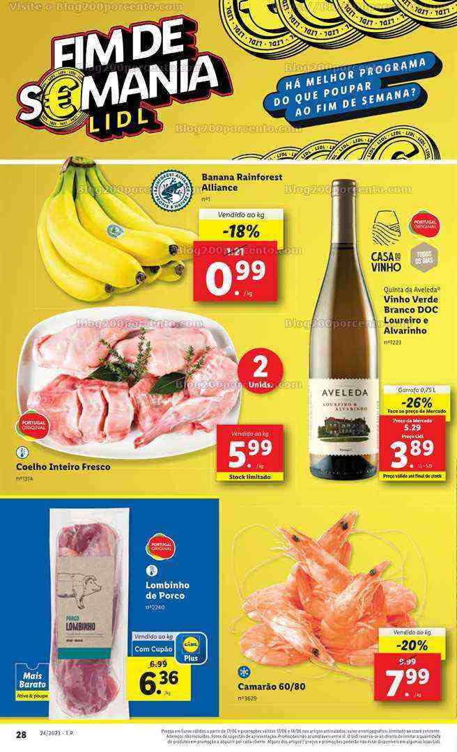 Antevisão Folheto LIDL Fim de Semana Promoções de 17 a 18 junho
