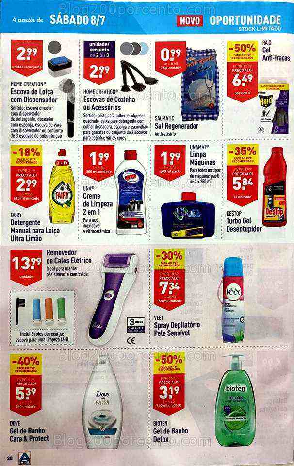 Antevisão Folheto ALDI Bazar Promoções de 5 a 11 julho