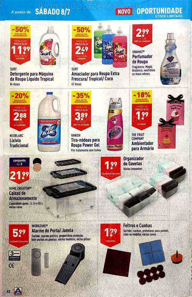 Antevisão Folheto ALDI Bazar Promoções de 5 a 11 julho