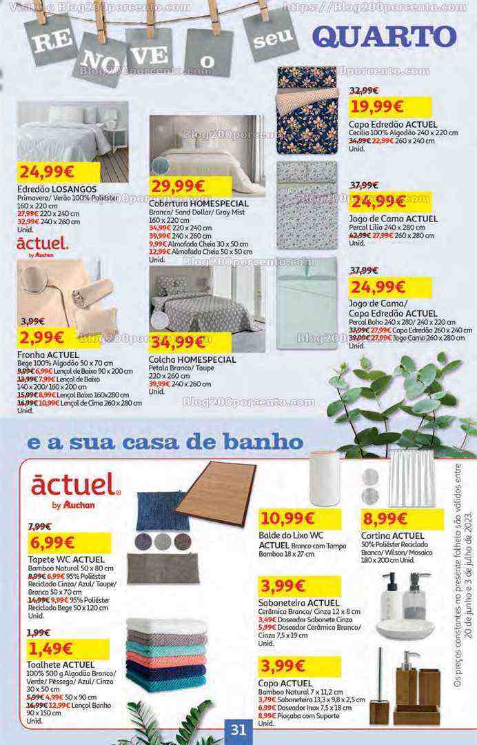 Antevisão Folheto AUCHAN Bazar Promoções de 20 junho a 3 junho