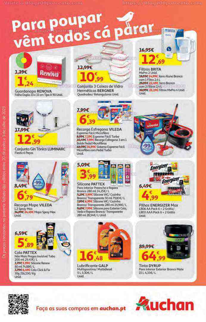 Antevisão Folheto AUCHAN Bazar Promoções de 20 junho a 3 junho