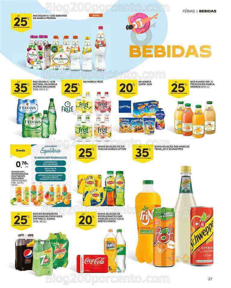 Antevisão Folheto CONTINENTE Bazar Verão Promoções de 27 junho a 30 julho