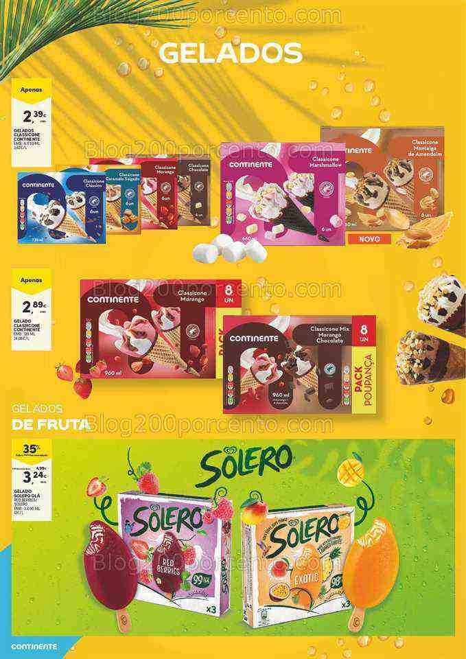 Antevisão Folheto CONTINENTE Bebidas e Gelados Promoções de 20 junho a 2 julho