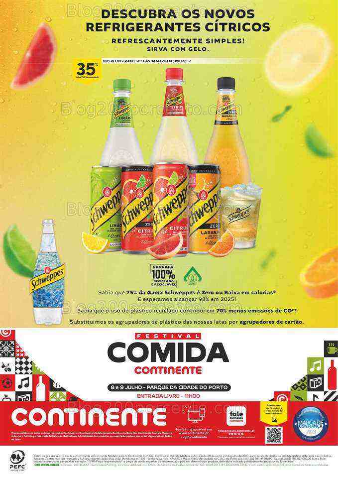 Antevisão Folheto CONTINENTE Bebidas e Gelados Promoções de 20 junho a 2 julho
