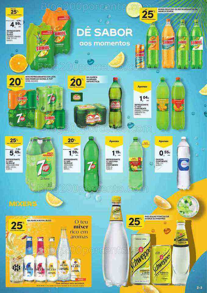 Antevisão Folheto CONTINENTE Bebidas e Gelados Promoções de 20 junho a 2 julho