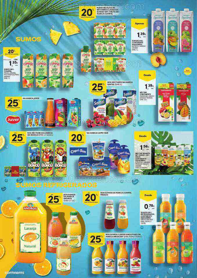 Antevisão Folheto CONTINENTE Bebidas e Gelados Promoções de 20 junho a 2 julho
