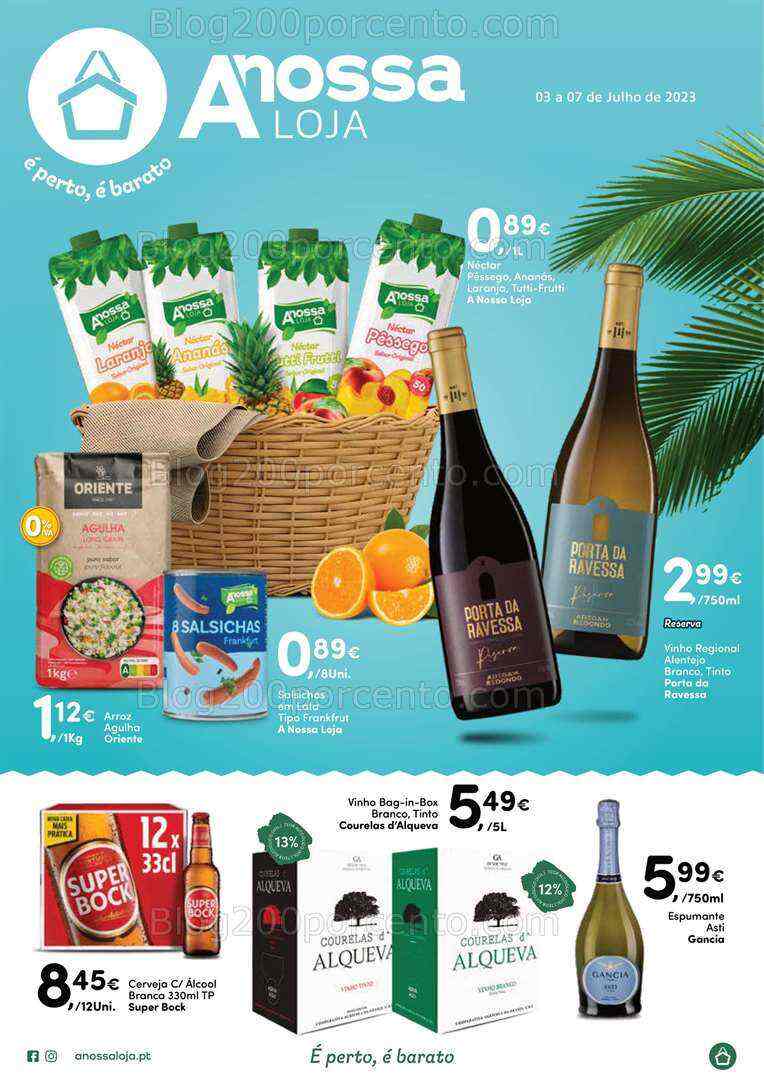 Antevisão Folheto A NOSSA LOJA Promoções de 3 a 7 julho