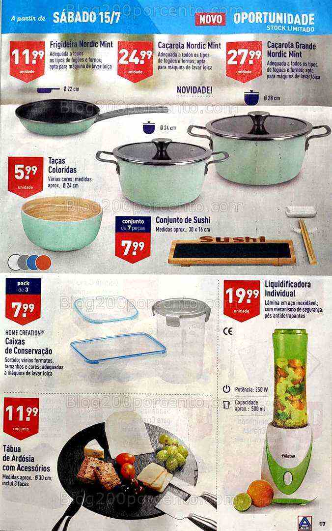 Antevisão Folheto ALDI Bazar Promoções a partir de 15 julho