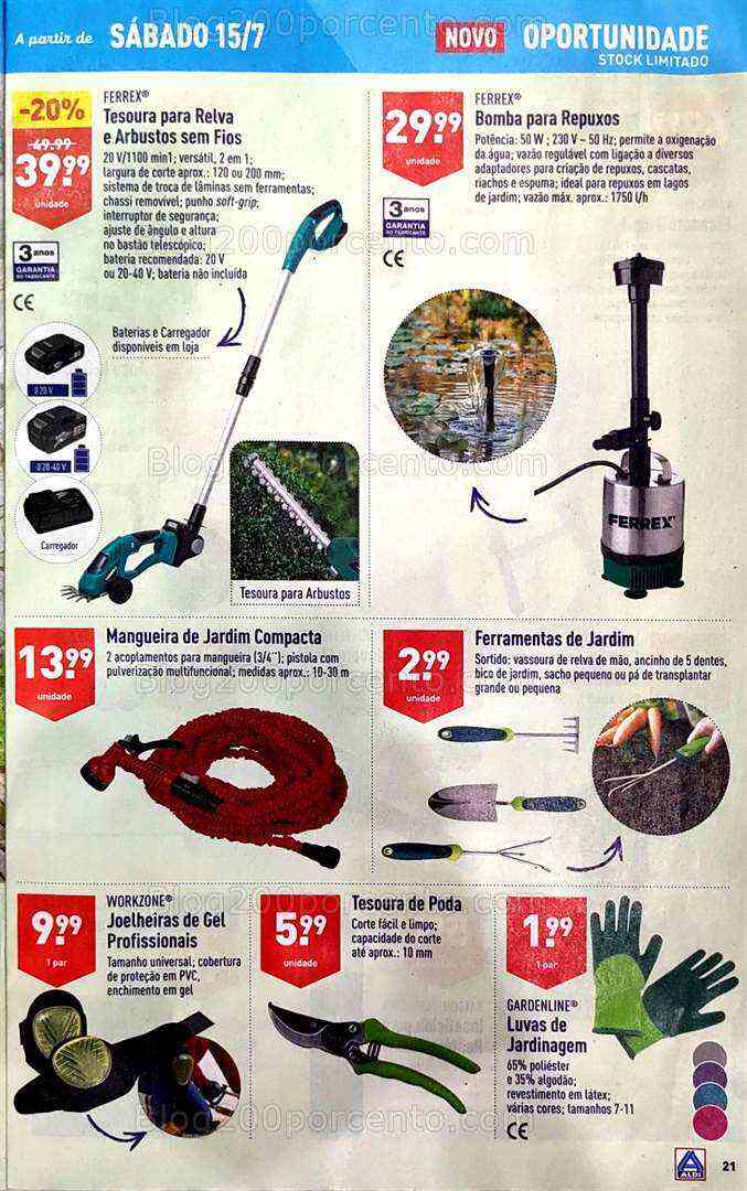 Antevisão Folheto ALDI Bazar Promoções a partir de 15 julho