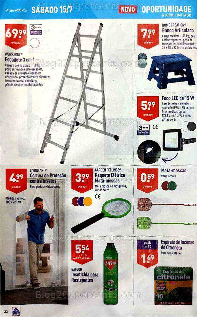 Antevisão Folheto ALDI Bazar Promoções a partir de 15 julho