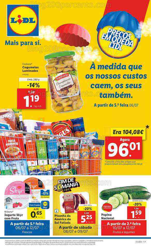 Antevisão Folheto LIDL Promoções de 6 a 12 julho
