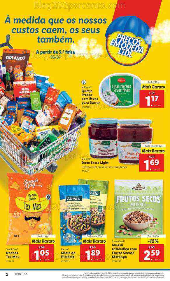 Antevisão Folheto LIDL Baixa de Preços Promoções de 6 a 12 julho