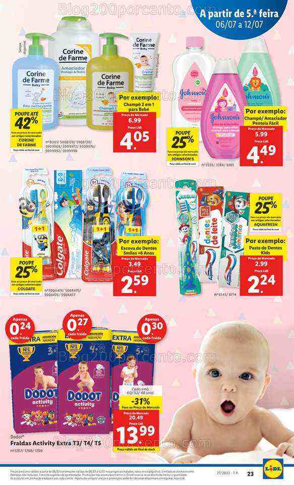 Antevisão Folheto LIDL Feira do Bebé Promoções de 6 a 12 julho