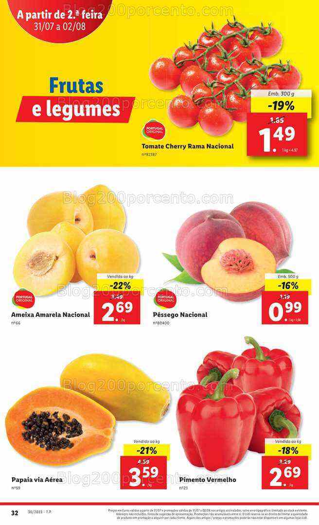 Antevisão Folheto LIDL Supermercado Promoções de 31 julho a 2 agosto