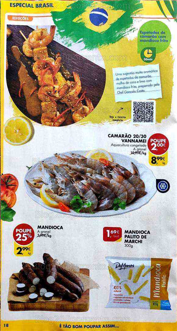 Antevisão Folheto PINGO DOCE Sabores do Brasil Promoções de 11 a 17 julho
