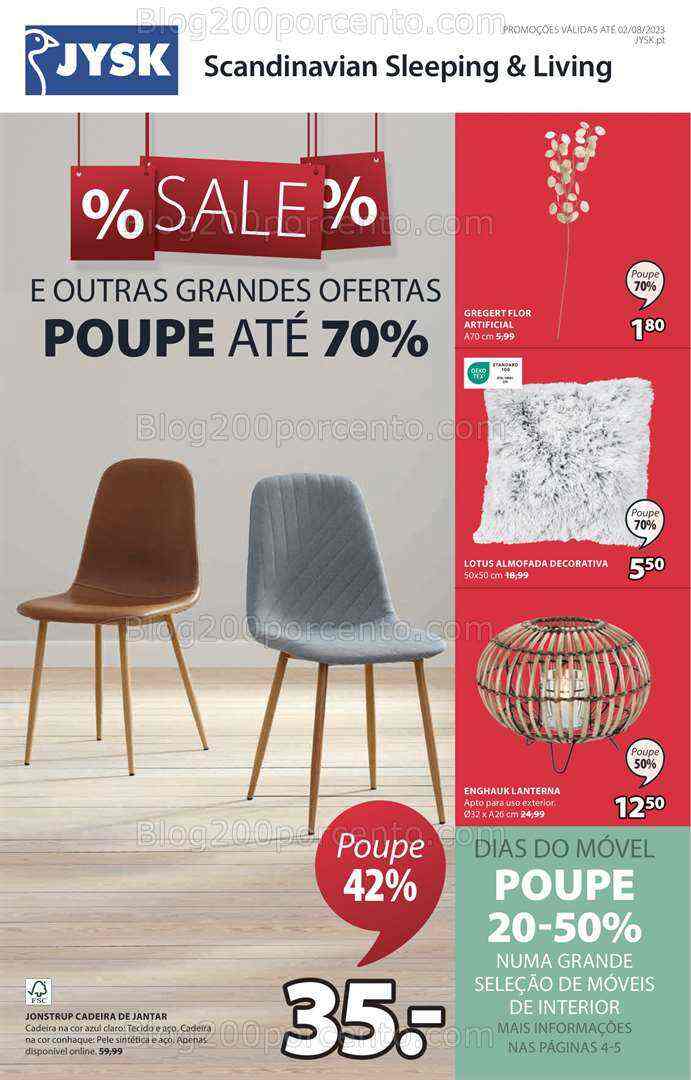 Antevisão Folheto JYSK Promoções de 20 julho a 2 agosto