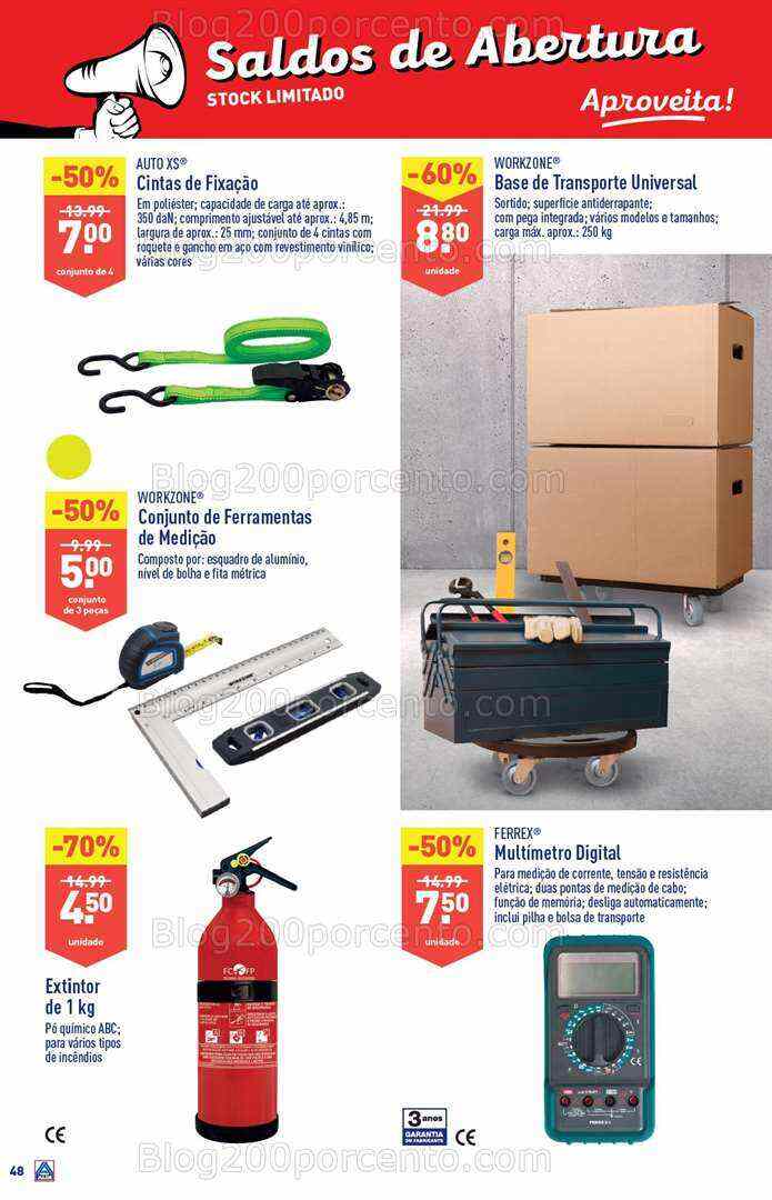 Antevisão Folheto ALDI Saldos de Abertura Promoções de 9 a 15 agosto