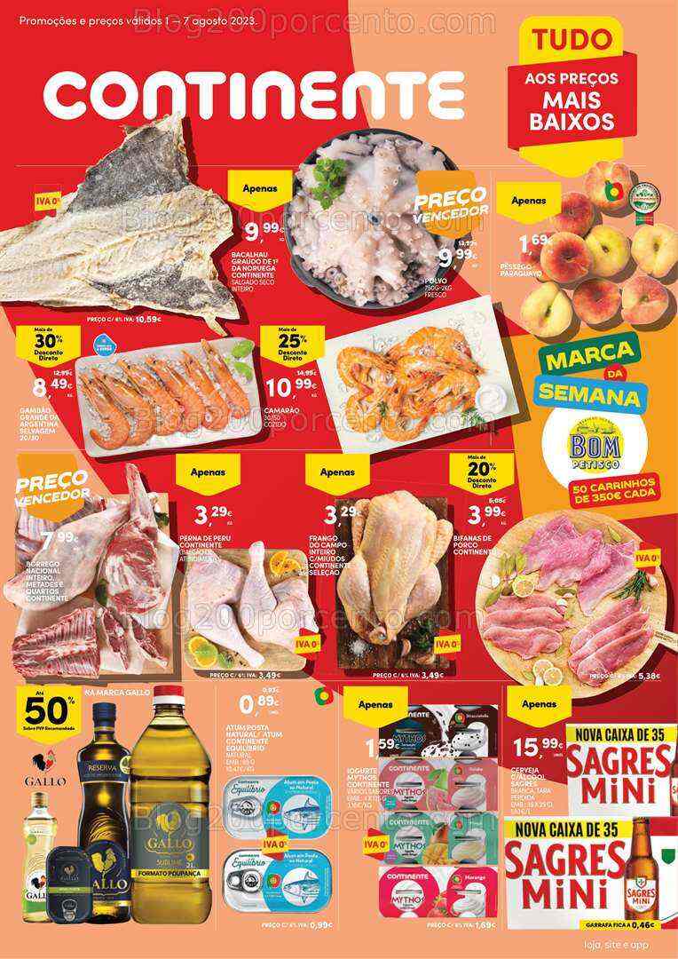 Antevisão Folheto CONTINENTE Bom Dia Promoções de 1 a 7 agosto