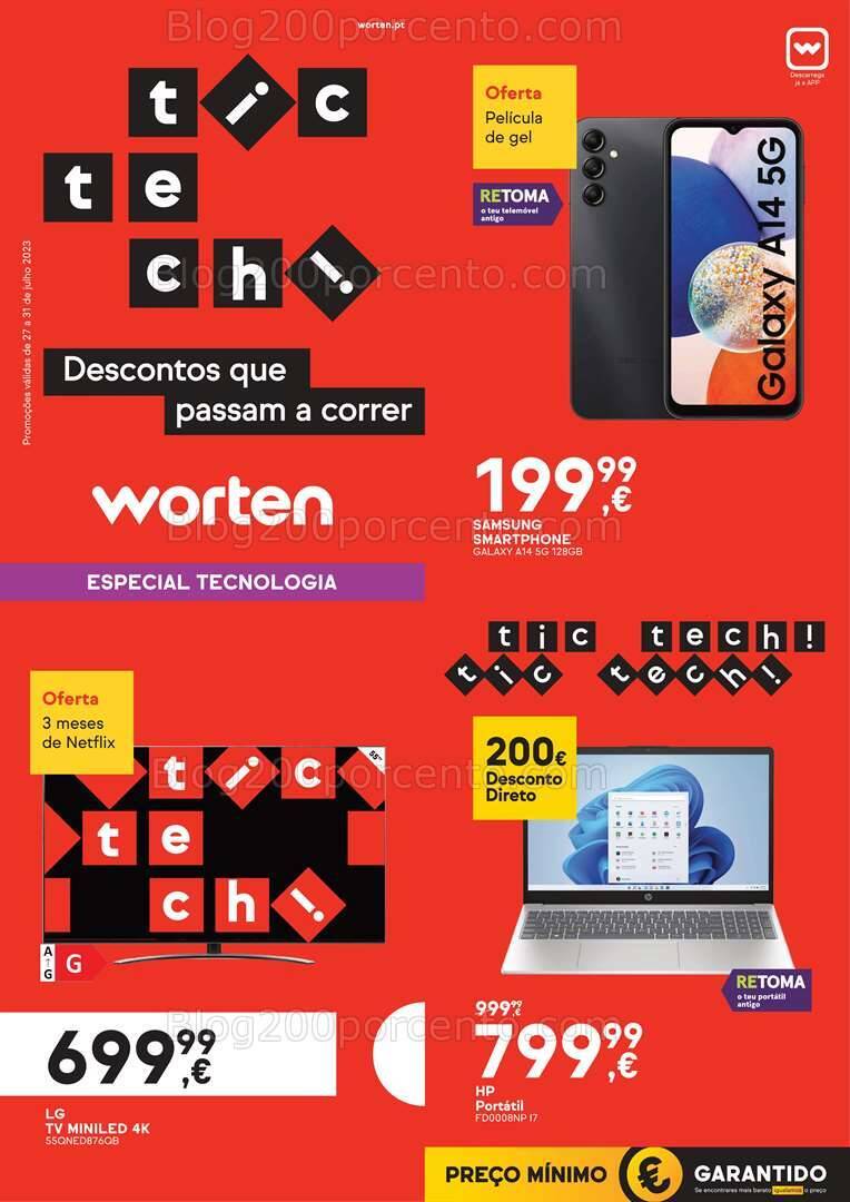Antevisão Folheto WORTEN Tic Tech Promoções Fim de Semana - 27 a 31 julho