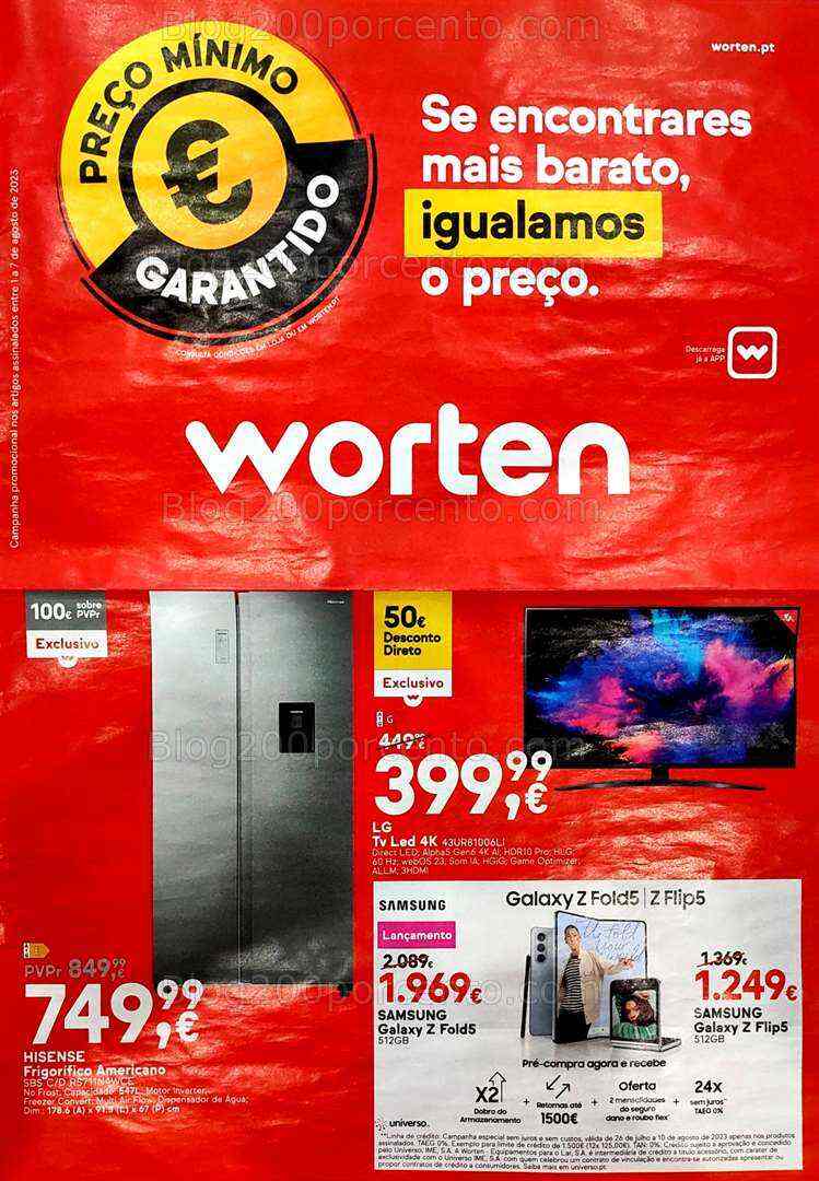 Antevisão Folheto WORTEN Promoções até 7 agosto