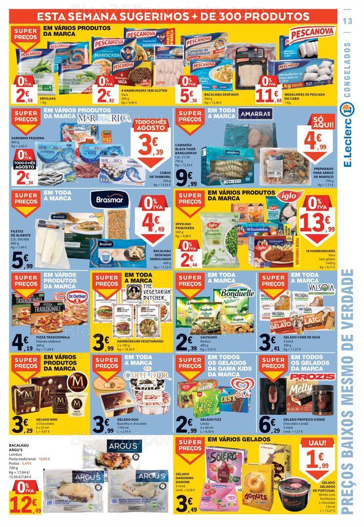 Antevisão Folheto E-LECLERC Promoções de 17 a 23 agosto