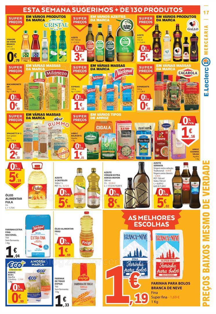 Antevisão Folheto E-LECLERC Promoções de 17 a 23 agosto