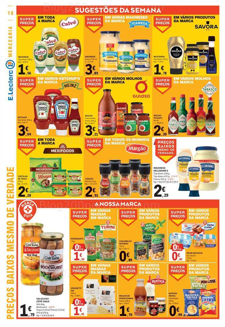 Antevisão Folheto E-LECLERC Promoções de 17 a 23 agosto