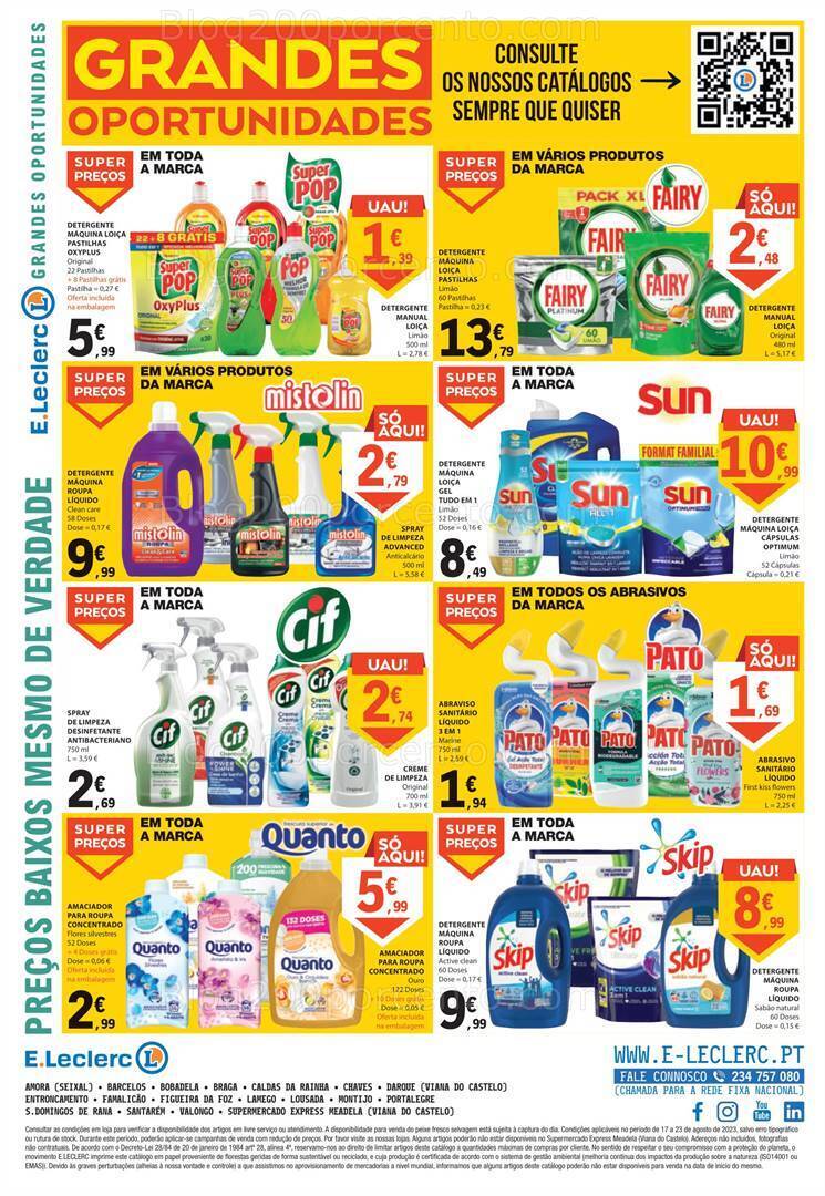 Antevisão Folheto E-LECLERC Promoções de 17 a 23 agosto