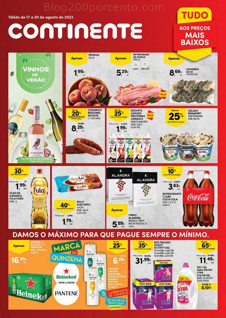 Antevisão Folheto CONTINENTE Açores Promoções de 17 a 30 agosto