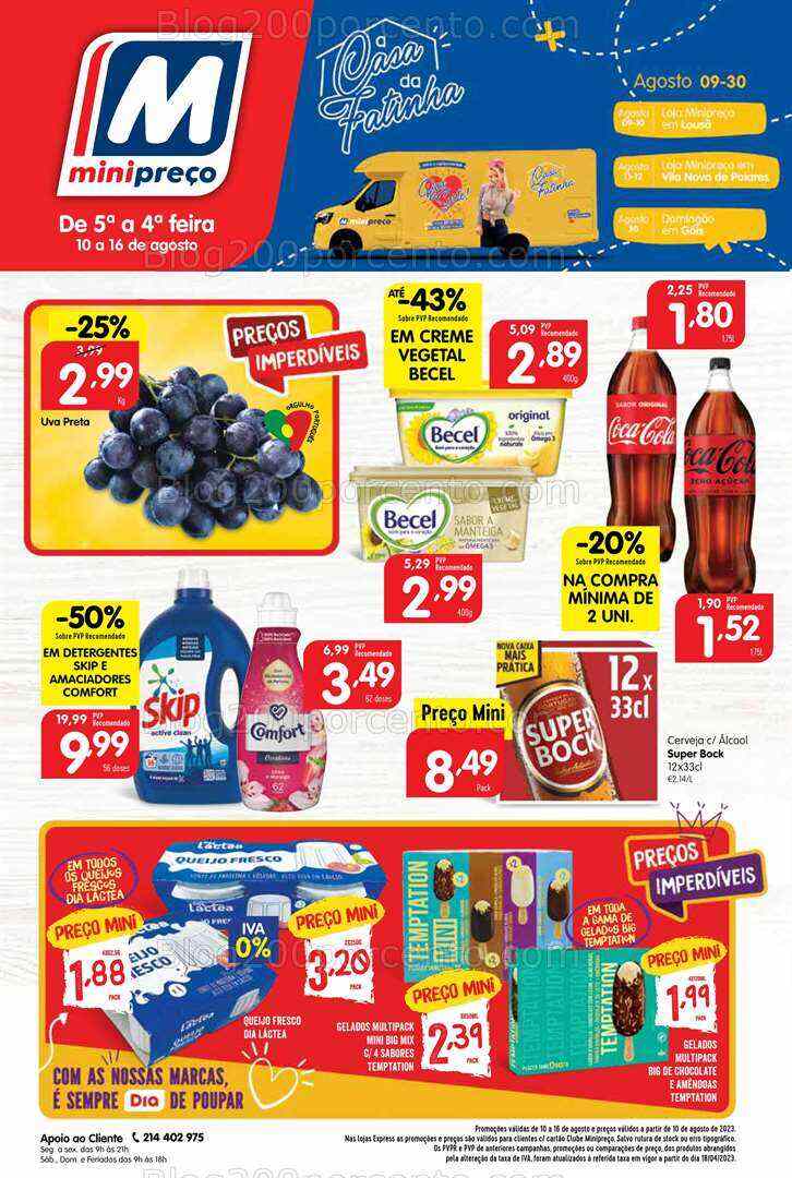 Antevisão Folheto MINIPREÇO Promoções de 10 a 16 agosto