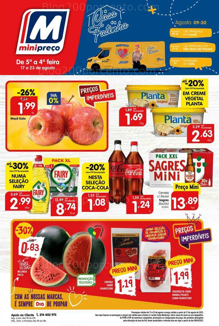 Antevisão Folheto MINIPREÇO Promoções de 17 a 23 agosto