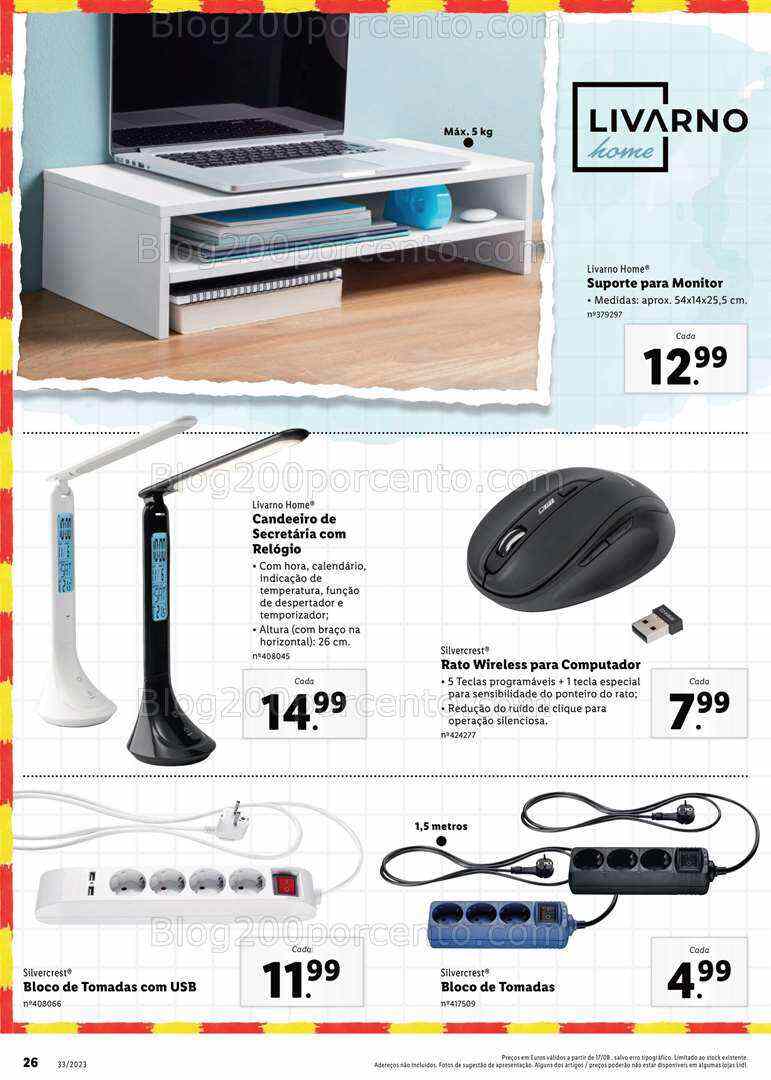 Antevisão Folheto LIDL Regresso às Aulas Promoções a partir de 17 agosto