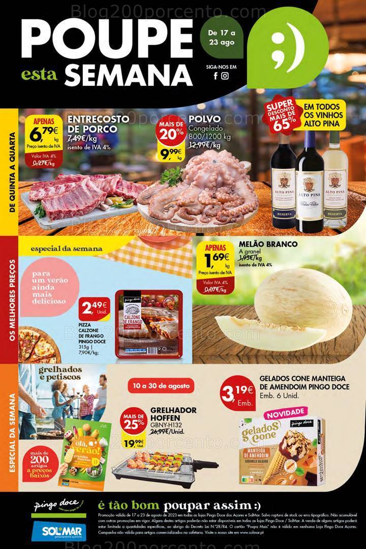 Antevisão Folheto PINGO DOCE Açores Promoções de 17 a 23 agosto