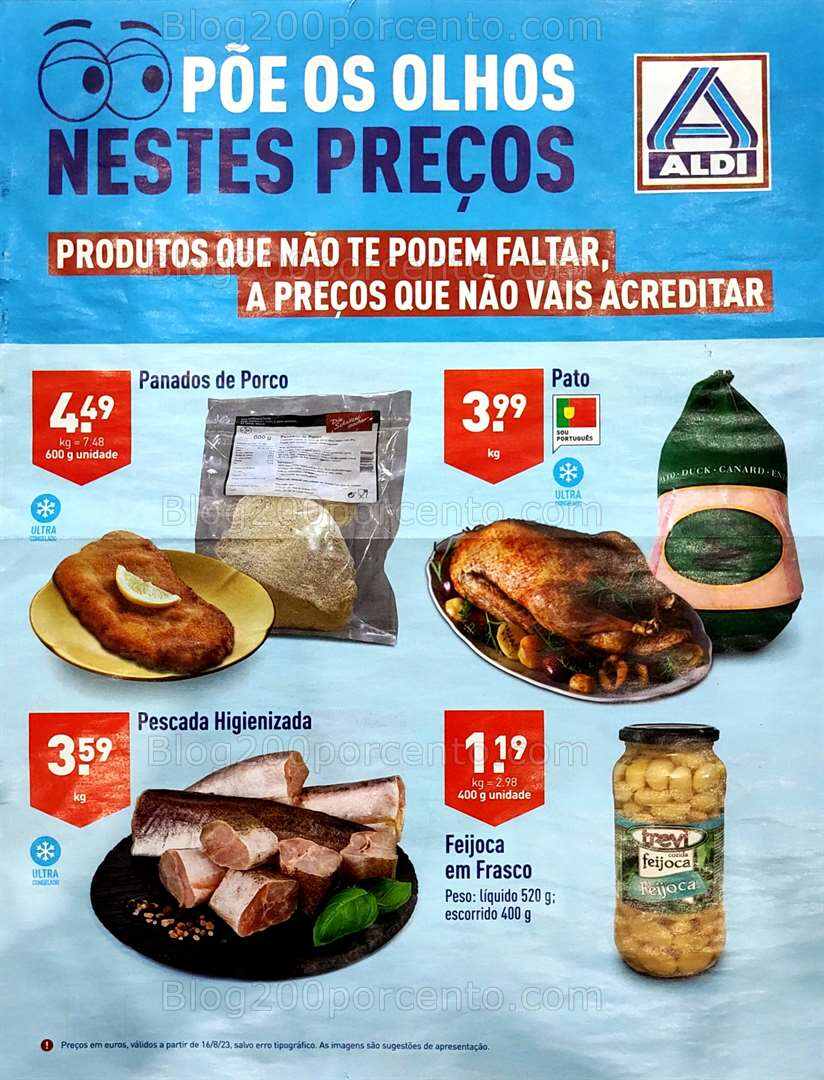 Antevisão Folheto ALDI Extra Promoções a partir de 16 agosto