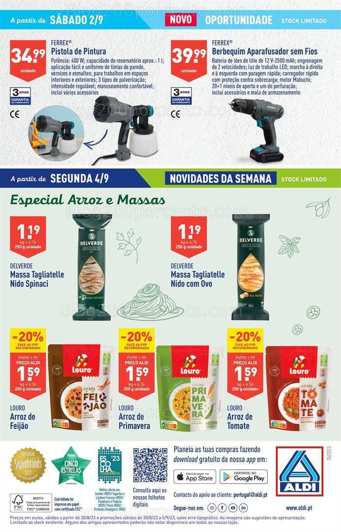 Antevisão Folheto ALDI Promoções de 30 agosto a 5 setembro