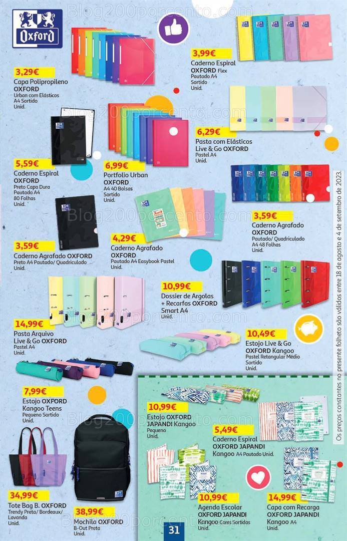 Antevisão Folheto AUCHAN Regresso às Aulas Promoções de 18 agosto a 4 setembro