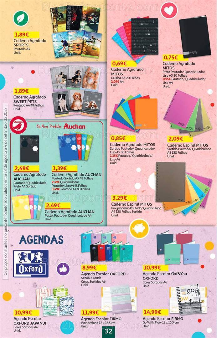 Antevisão Folheto AUCHAN Regresso às Aulas Promoções de 18 agosto a 4 setembro