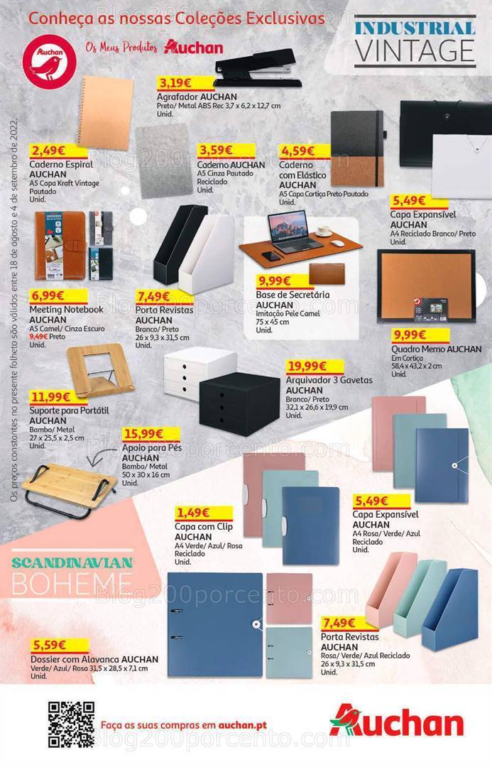Antevisão Folheto AUCHAN Regresso às Aulas Promoções de 18 agosto a 4 setembro