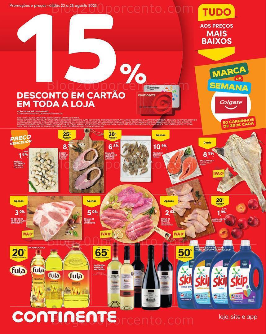 Antevisão Folheto CONTINENTE Madeira Promoções de 22 a 28 agosto