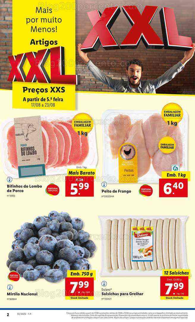 Antevisão Folheto LIDL XXL Promoções de 17 a 23 agosto